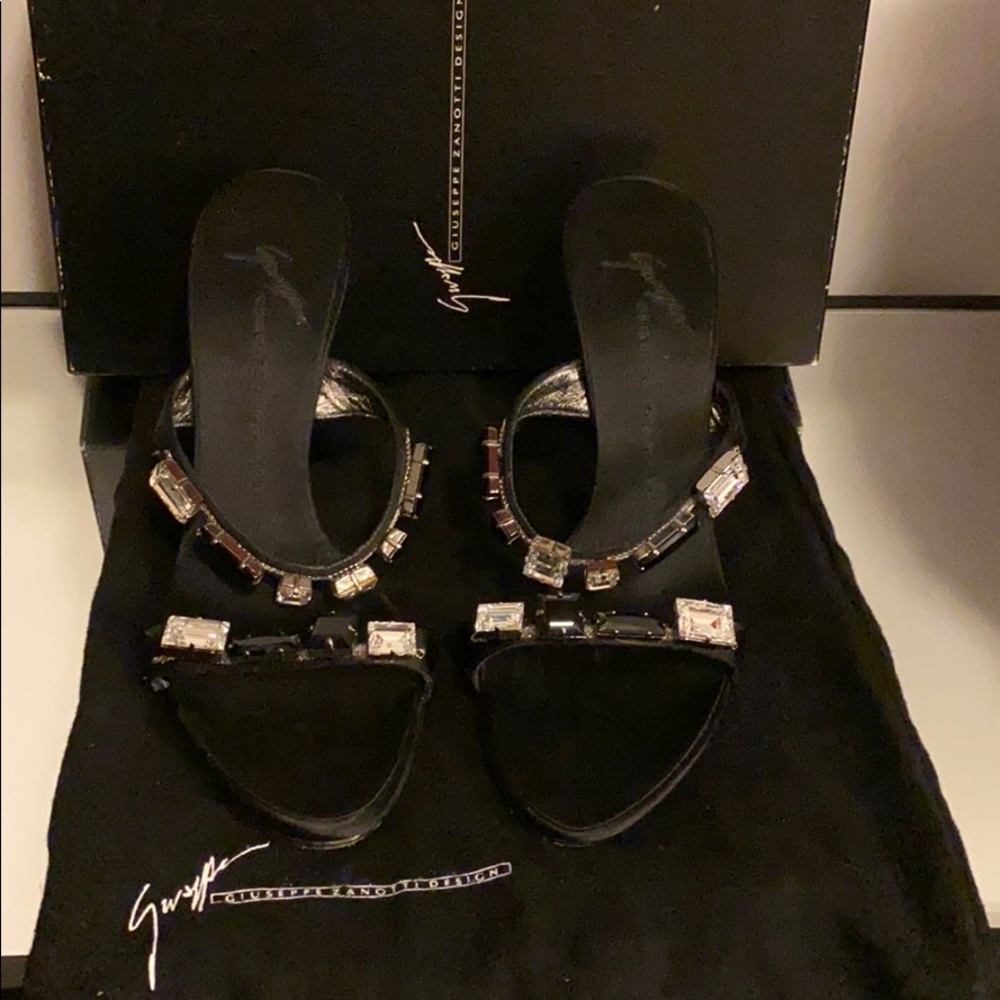 Vintage Giuseppe Zanotti black embellished heels